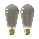 Calex Flex Titanium ES ST64 LED Light Bulb 136lm 4W 2 Pack