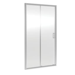 ETAL  Framed Rectangular Sliding Shower Door Satin Chrome 1390mm x 1900mm