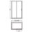 ETAL  Framed Rectangular Sliding Shower Door Satin Chrome 1390mm x 1900mm