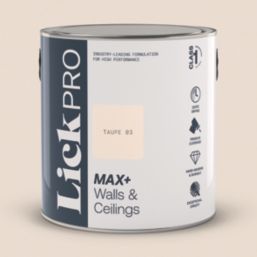 LickPro Max+ 2.5Ltr Taupe 03 Matt Emulsion  Paint