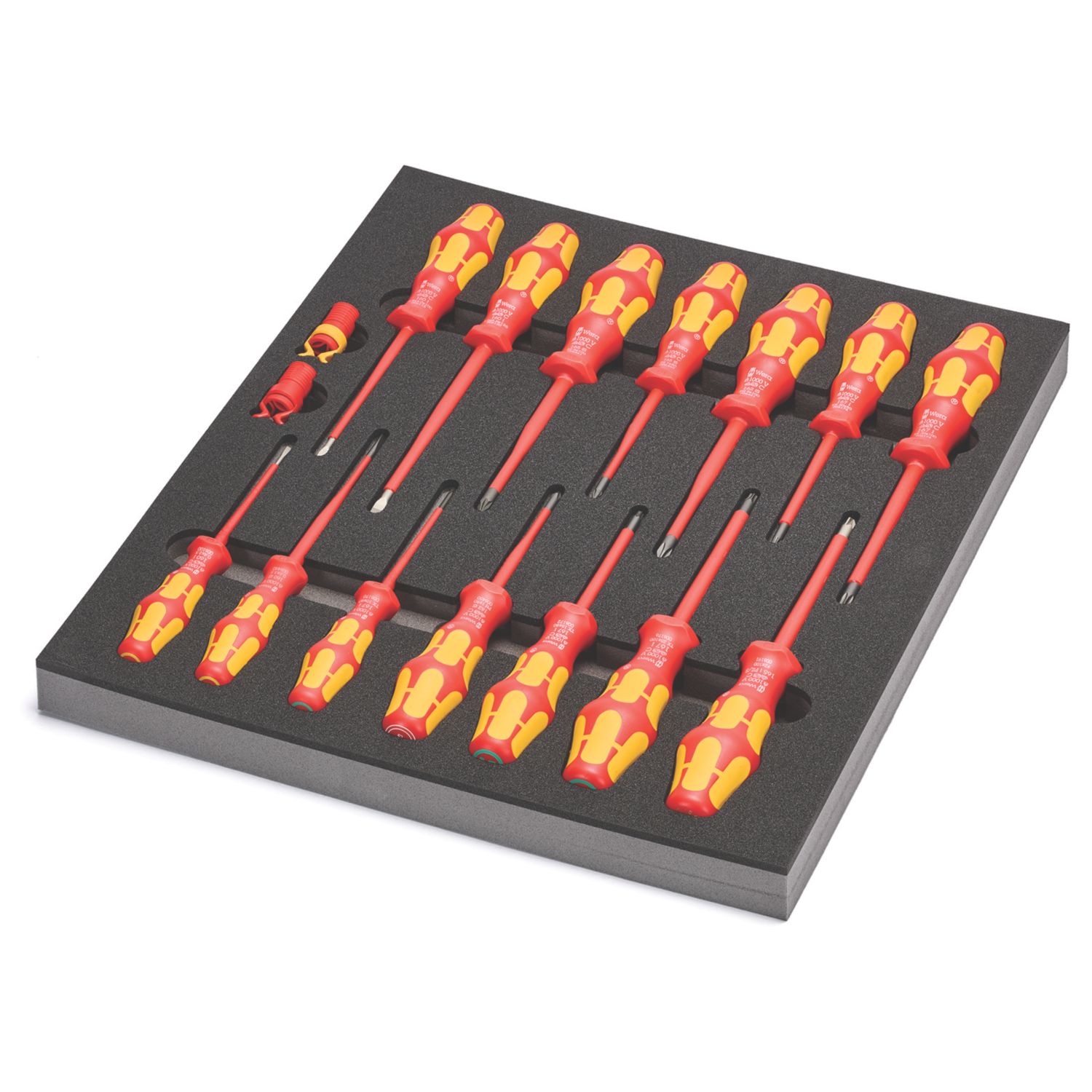 Wera 9711 (1) Foam Insert Mixed VDE Screwdriver Set 16 Pcs (666XX)