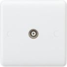 Knightsbridge  1-Gang Coaxial TV Socket White