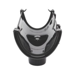 FloPlast Hi-Cap uPVC Round Running Outlet Black 115mm x 68mm