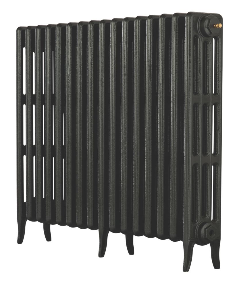 Arroll 760mm x 874mm 4340BTU Pewter Cast Iron 4 Column Radiator - Screwfix