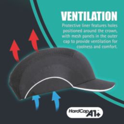 JSP HardCap A1+ Bump Cap - 5cm Peak Navy One Size
