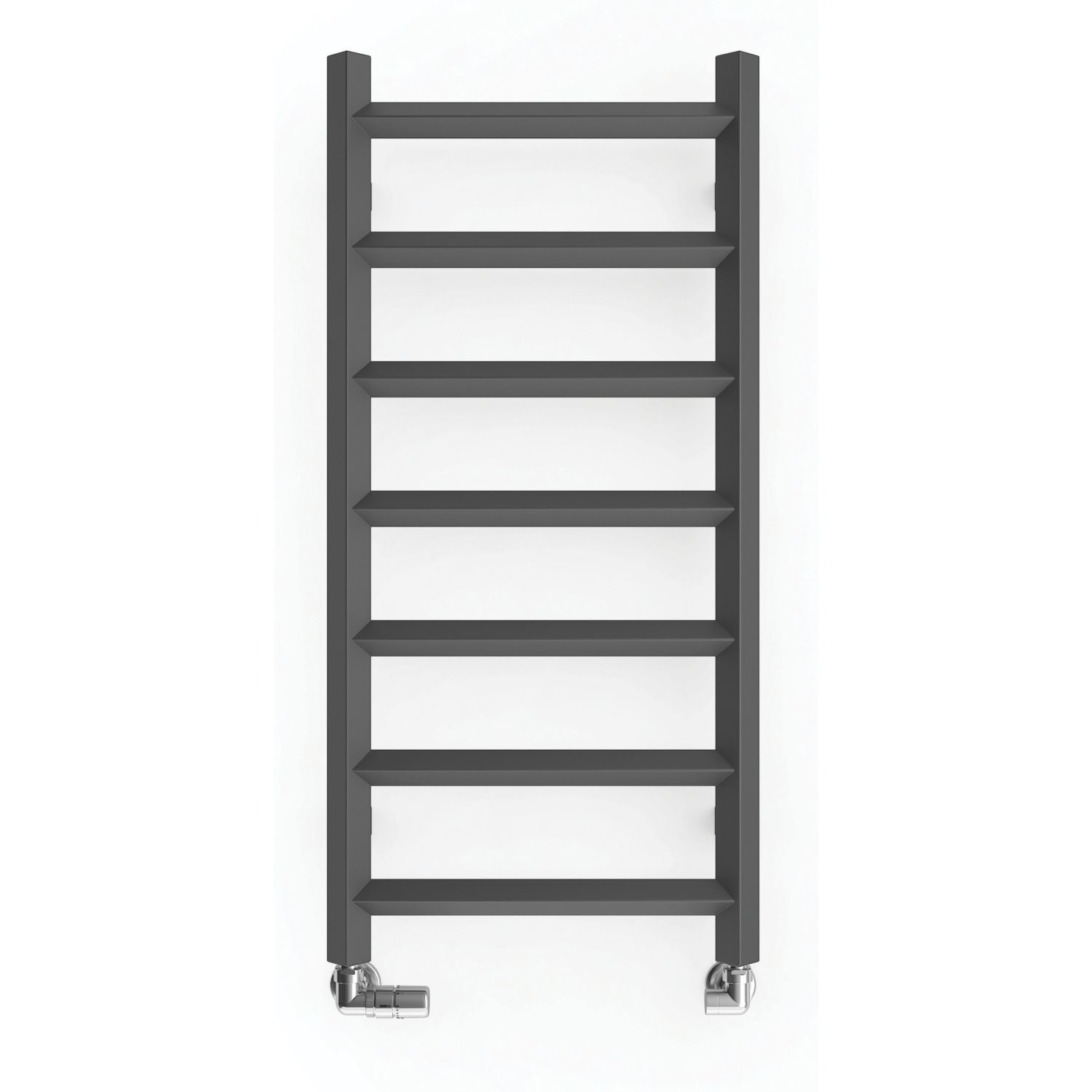 Terma 840mm x 400mm 805BTU Dark Grey Flat Designer Towel Radiator (667HR)