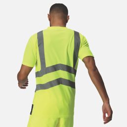 Regatta Pro Short Sleeve Hi-Vis T-Shirt Yellow/Navy X Large 46" Chest