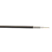 Time RG6 Black 1-Core Round Coaxial Cable 25m Drum