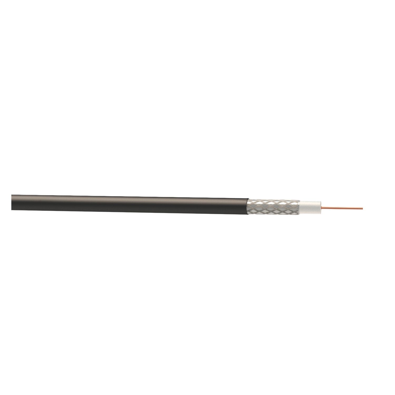 Time RG6 Black 1-Core Round Coaxial Cable 25m Drum (667JY)