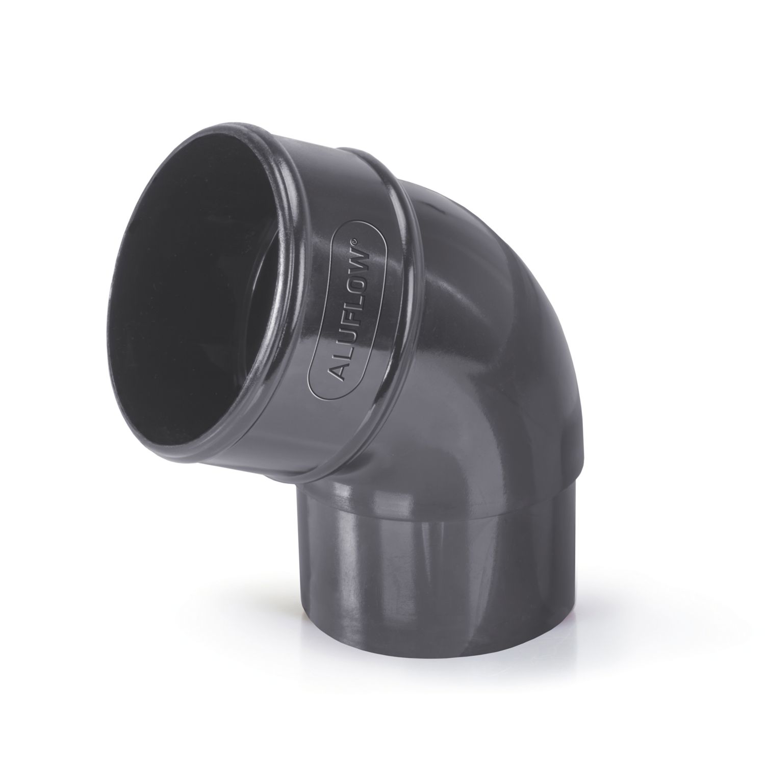 Aluflow 112° Round Offset Downpipe Bend Grey 68mm (667KA)