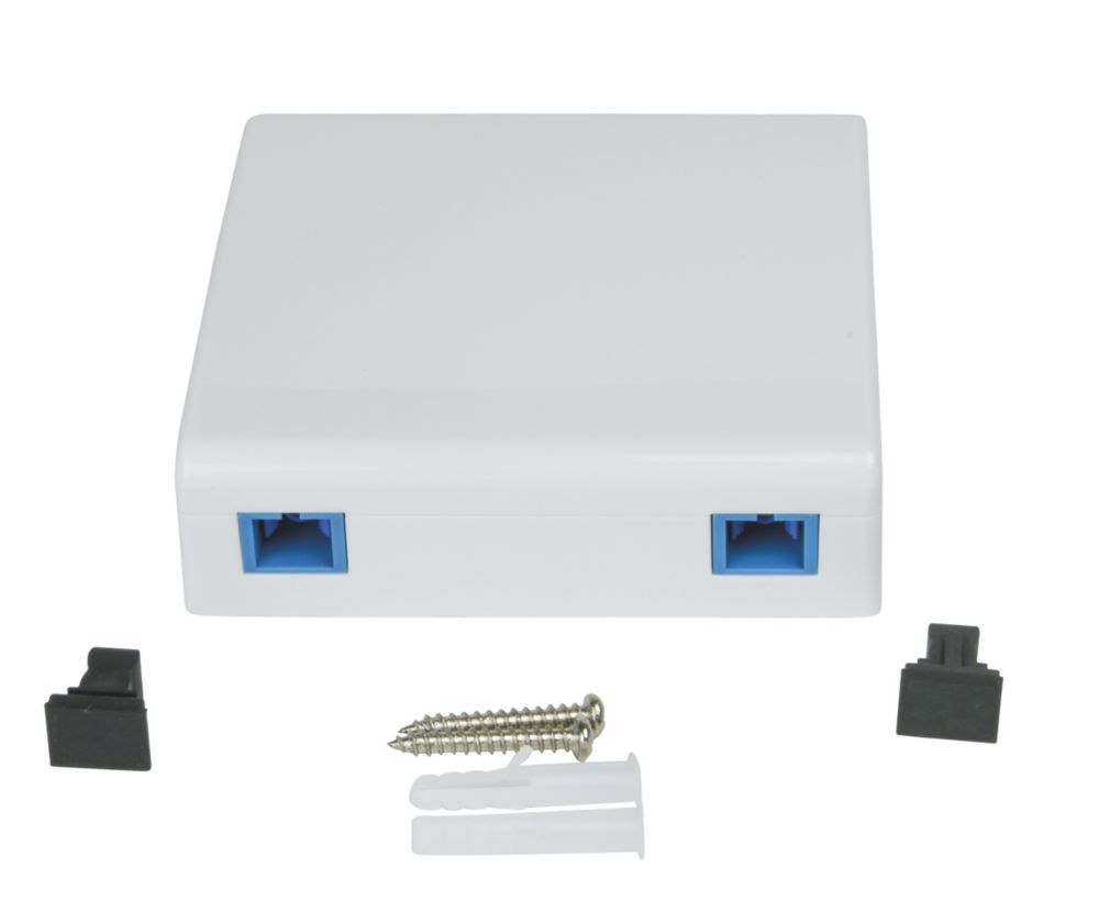 Labgear 2 Port Mount Box With Twin SC Adaptor Screwfix