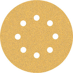 Bosch Expert C470 60 Grit 8-Hole Punched Wood Sanding Discs 125mm 50 Pack