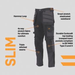 Site Brochman Stretch Holster Pocket Trousers Black/Grey 38" W 32" L