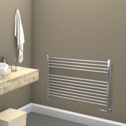 Towelrads 800mm x 1000mm 1645BTU Chrome Flat  Towel Radiator