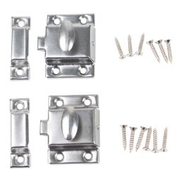 Essentials Oval Cabinet Catches Chrome 28mm x 54mm 2 Pack