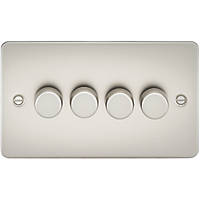 Knightsbridge FP2184PL 4-Gang 2-Way LED Dimmer Switch  Pearl