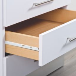 Essentials White Self-Closing Ball Bearing Drawer Runners 450mm 2 Pack