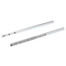 Essentials White Self-Closing Ball Bearing Drawer Runners 450mm 2 Pack