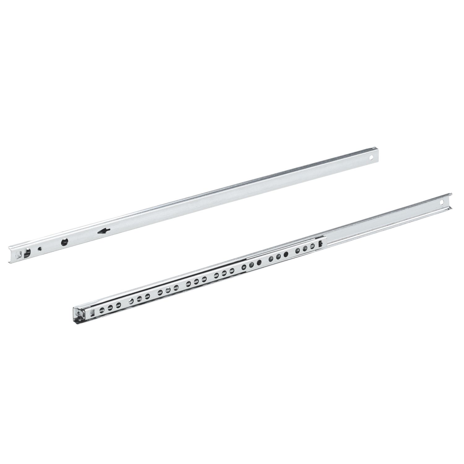 Essentials White Self-Closing Ball Bearing Drawer Runners 450mm 2 Pack (667VN)