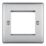 British General Nexus Metal 2-Module Modular Faceplate Brushed Steel