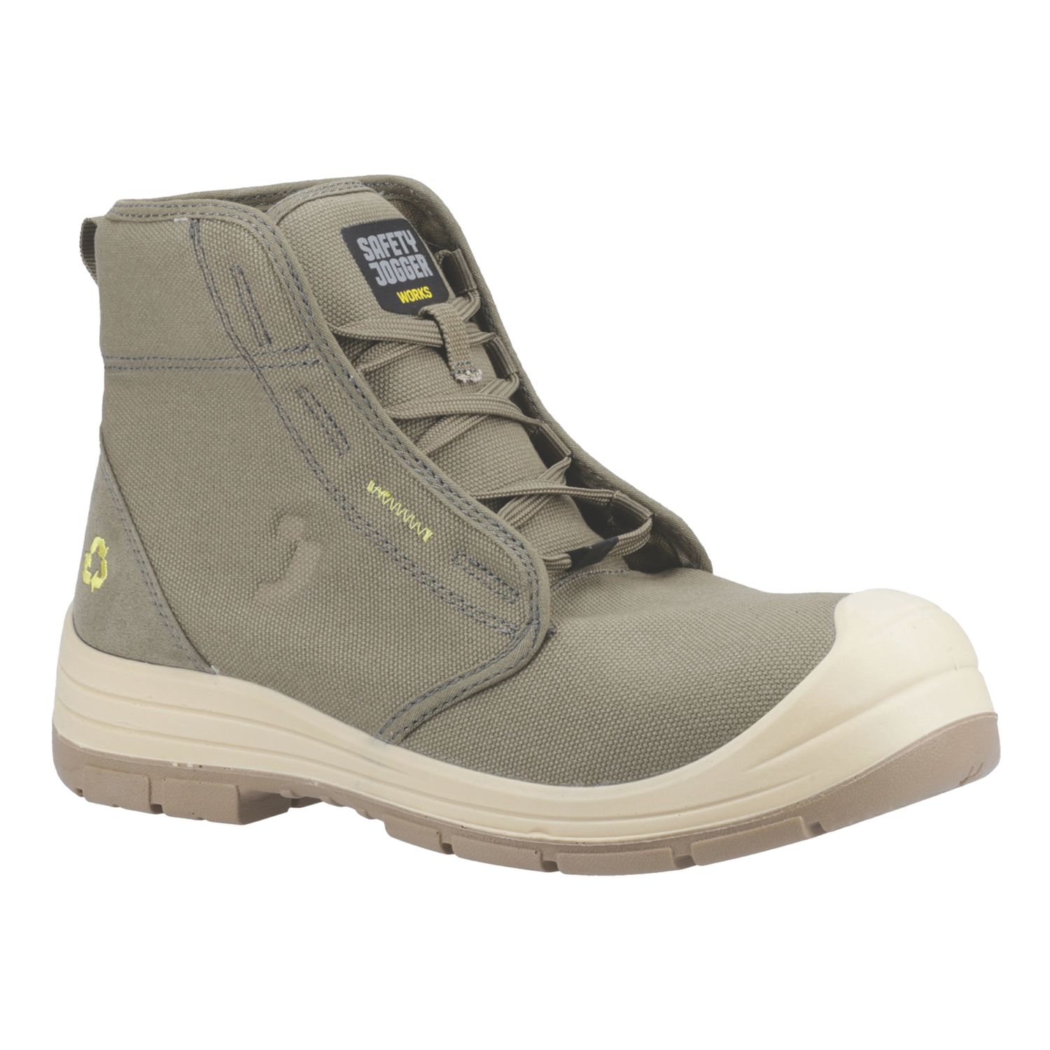 Safety Jogger Ecodesert S1P Mid Size 11 Khaki Steel Toe Cap Safety Boots (667XP)