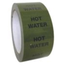 Essentials Hot Water Pipe Marking Tape Green 33m x 50mm