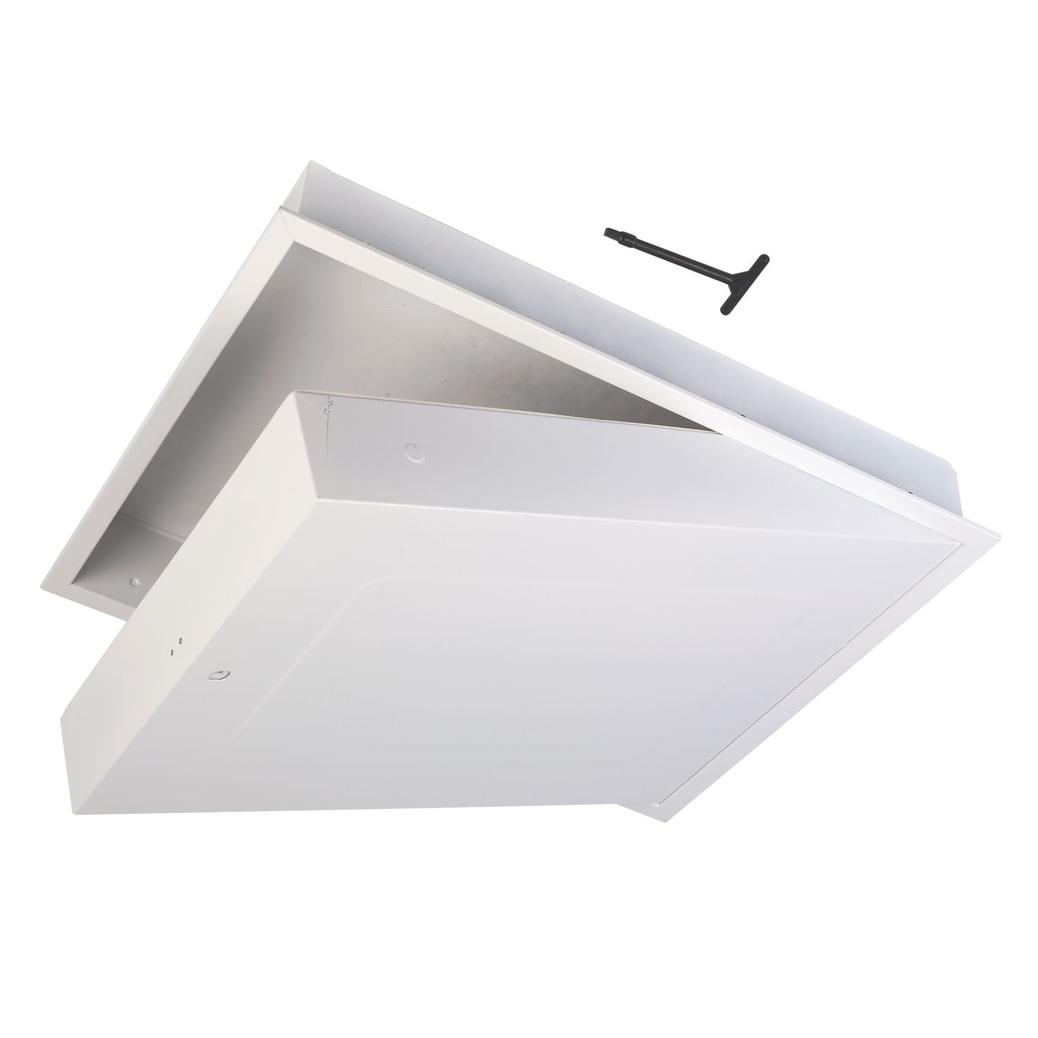 Fire-Resistant Drop-Down Loft Access Door White 562mm x 726mm (66837)