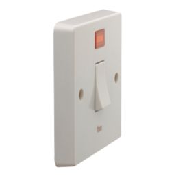 Crabtree Capital 20A 1-Gang DP Fan Isolator Switch White with Neon