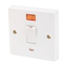 Crabtree Capital 20A 1-Gang DP Fan Isolator Switch White with Neon
