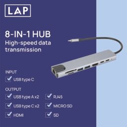LAP  8-in-1 USB-C Hub