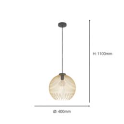 Eglo Venezuela Pendant Light Black/Gold