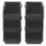 Bunker Load-Up Stack Storage Bins 1.00Ltr Black 6 Piece Set