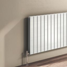Reina Flat Double 600mm x 810mm 2821BTU White Horizontal Designer Radiator