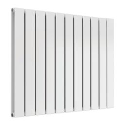Reina Flat Double 600mm x 810mm 2821BTU White Horizontal Designer Radiator