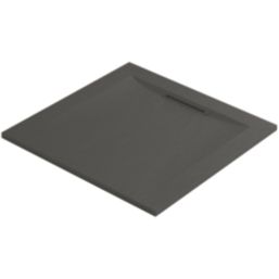 Mira Flight Level Square Shower Tray Slate Grey 800mm x 800mm x 25mm