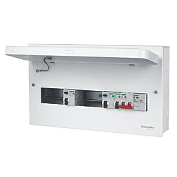 Schneider Electric Easy9 Compact 18-Module 9-Way Part-Populated High Integrity Dual RCD Consumer Unit with SPD
