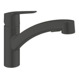 Grohe QuickFix Start  Low-Spout Pull-Out Kitchen Tap Matt Black