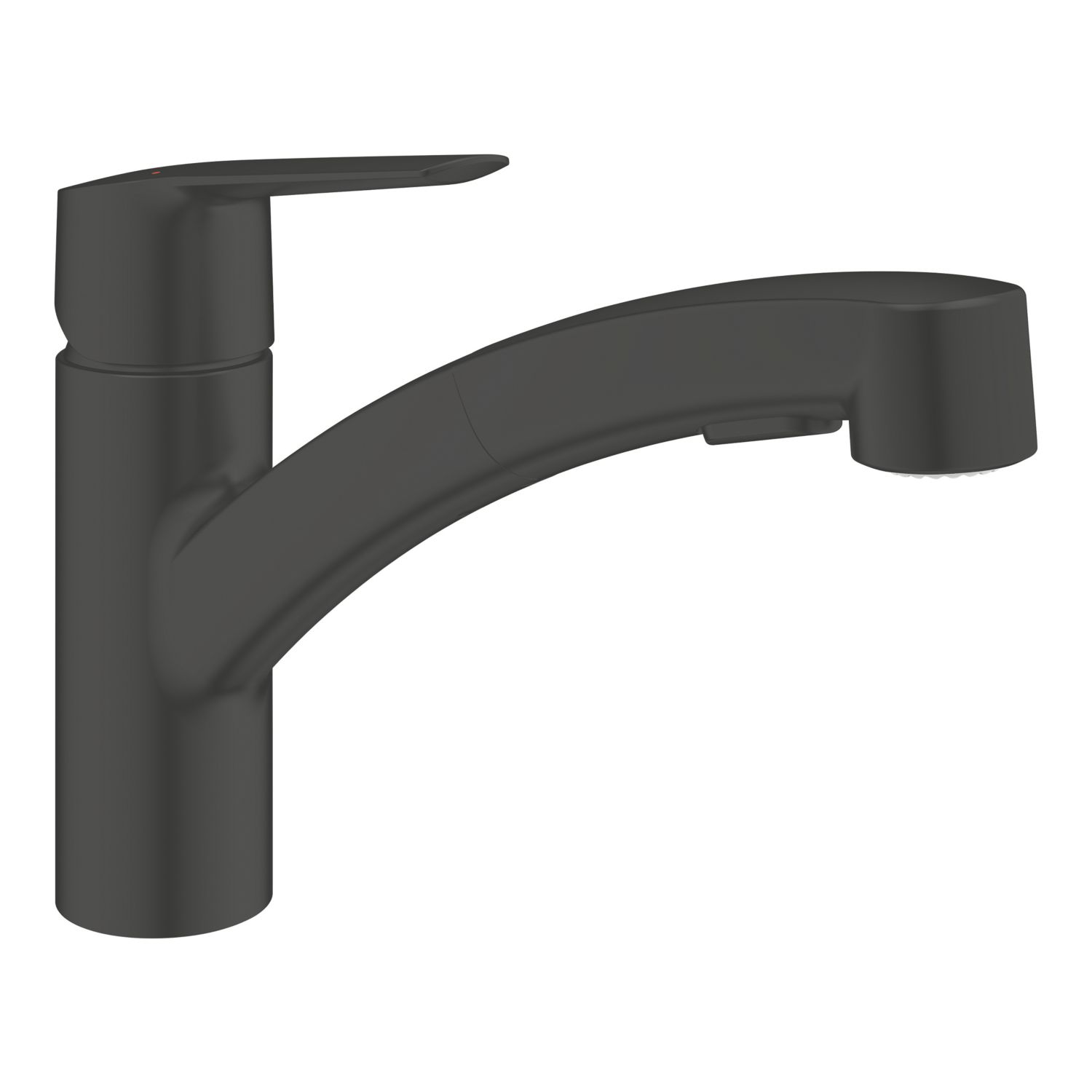 Grohe QuickFix Start Low-Spout Pull-Out Kitchen Tap Matt Black (668KN)