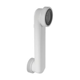 McAlpine WCLO-40 Rigid 400mm Offset ABS WC Connector White 530mm
