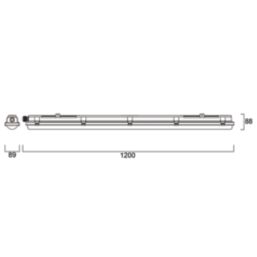 Sylvania Resisto Single 4ft LED Batten Light 19-33.5W 3450-6050lm 220-240V
