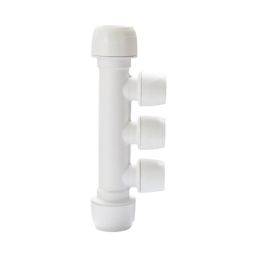 Hep2O  Plastic Push-Fit Reducing 3 Port Keyless Manifold (Same Side) 22mm x 15mm
