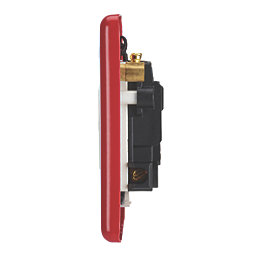 Contactum CLA3467RS 13A Switched Secret Key Fused Spur with Neon Red with White Inserts
