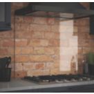 Splashback  Clear with Black Caps Splashback 900mm x 750mm x 6mm