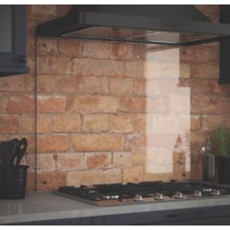 Splashback  Clear with Black Caps Splashback 900mm x 750mm x 6mm