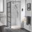 Triton Neo  Framed Grid Showerwall  Black 900mm x 2000mm