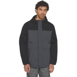 Dickies 100 Waterproof Rain Jacket Charcoal 2X Large Size 26 Chest Screwfix