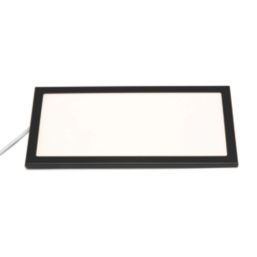 VEW Slim Rectangular LED Cabinet Light Black 6W 280lm
