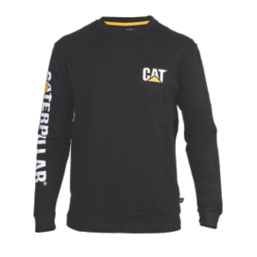 CAT Trademark Banner Long Sleeve T-Shirt Black X Large 46-48" Chest
