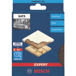 Bosch Expert Superfine/Fine/Medium Grit Multi-Material Hand Sanding Sponges 120mm x 98mm 3 Pack