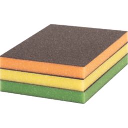 Bosch Expert Superfine/Fine/Medium Grit Multi-Material Hand Sanding Sponges 120mm x 98mm 3 Pack